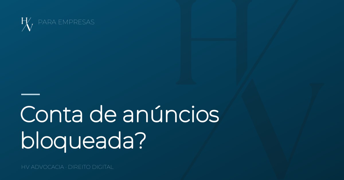 Conta de anúncios bloqueada